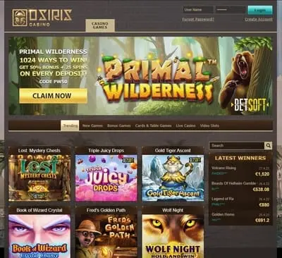 موقع كازينو أوزيريس اون لاين